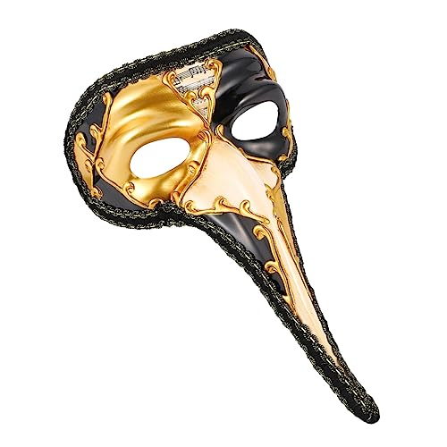 PACKOVE Maske Makaber Kostüm Schnabel Gesicht Nase Halloween Plastik Black von PACKOVE