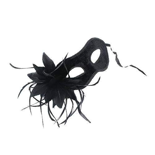 PACKOVE Maskerade Maske halloween mitgebsel halloween oblaten raffhalter weihnachten weihnachtsek paar Outfits Kostüm Maske Parade weihnachtsdeko Karneval-Maske Cosplay-Maske Spitze Black von PACKOVE