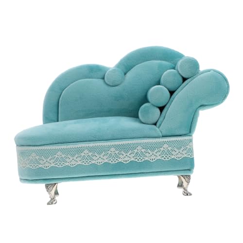PACKOVE Mini-Möbel schmuckkästchen aufbewahrungsdose dekoringe präsente Weihnachten Blaue Sofa-Modell -Sofamöbel -Puppenmöbel -Puppensofa Baby von PACKOVE
