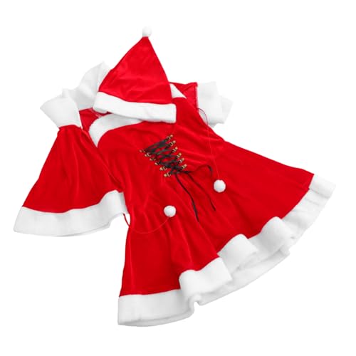 PACKOVE Mrs Claus Kostüm Damen Weihnachtskleid Cape aus Weichem Polyester mit Hut und Kleid Elegantes Design für Festliche Partys Auftritte und Weihnachtsfeiern PACKOVE Mrs Claus Kostüm Damen Weihnachtskleid Cape aus Weichem Polyester mit Hut und Kleid Elegantes Design für Festliche Partys Auftritte und Weihnachtsfeiern von PACKOVE