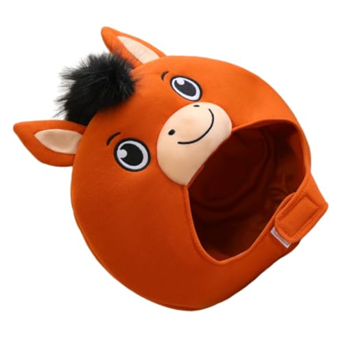 PACKOVE Plüsch Pferdekopf Hut Kuscheliges Cosplay Pferdekostüm Zubehör für Neujahrsfeier Pferdemotiv Karneval Bühnenauftritt PACKOVE Plüsch Pferdekopf Hut Kuscheliges Cosplay Pferdekostüm Zubehör für Neujahrsfeier Pferdemotiv Karneval Bühnenauftritt von PACKOVE
