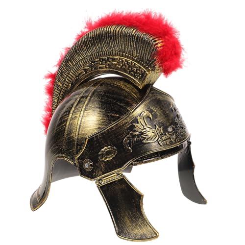 PACKOVE Römischer Helm für Erwachsene, römischer Kriegerhelm, römischer Soldatenhut, mittelalterlicher Ritterhelm, Gladiatorenhut, Spartaner-Kostüm, Helm, römischer Soldaten-Kostüm, für Halloween von PACKOVE