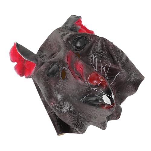 PACKOVE Scary Rattenkopf Tierkostüm Halloween Masquerade Atmungsaktive Mäusekopf Verkleidung für Karneval Kostümparty Fasching Passend für Erwachsene PACKOVE Scary Rattenkopf Tierkostüm Halloween Masquerade Atmungsaktive Mäusekopf Verkleidung für Karneval Kostümparty Fasching Passend für Erwachsene von PACKOVE