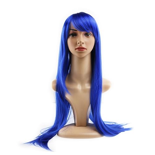 PACKOVE Synthetisches Haar Cosplay perücke Women's Wig Synthetic Fiber Wig Bangs Wig gerade Perücke gewellte Perücke Perücken für Frauen Lange Glatte Haare 80cm Haarverlängerung von PACKOVE