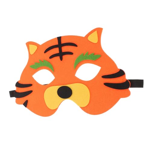 PACKOVE Tigermaske Filz Halbgesichtsmaske Tiermaske Halloween Cosplay Maske Dress Up Kostüm Requisite von PACKOVE