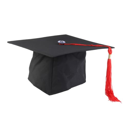 PACKOVE Verstellbarer Graduation Hat mit Roter Quaste Schwarzer Polyester Bachelor Hut für Erwachsene Abschlussfeier College Kostüm Zubehör Verstellbare Langlebiges Material PACKOVE Verstellbarer Graduation Hat mit Roter Quaste Schwarzer Polyester Bachelor Hut für Erwachsene Abschlussfeier College Kostüm Zubehör Verstellbare Langlebiges Material von PACKOVE