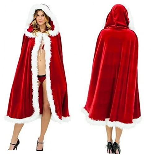 PACKOVE Weihnachtskostüm Kleidung Cosplay-umhang Kapuzenmantel Weihnachtsumhang Weihnachtsmantel Rot von PACKOVE