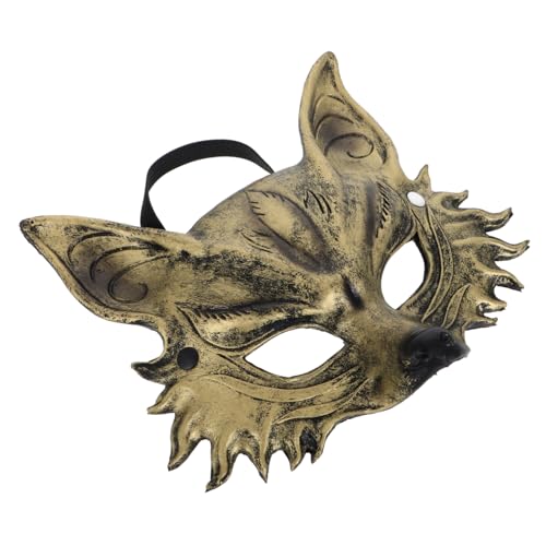 PACKOVE Wolfsmaske d Maske goldene maske werwolf maske Verkleidung Halloween Fasching Maske lustige Halloween-Maske Wolfsköpfe-Maske Requisiten für Halloween-Masken tierische Masken Pu von PACKOVE