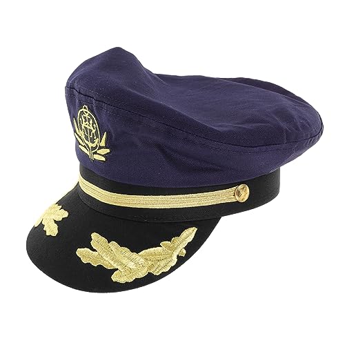 PACKOVE hutschachtel caps Marinehut matrosin hut Blaue Kapitänsmütze hats Kapitänshut des Admirals Kapitänsmützen für Yachthut Kapitänsmütze für Bühnenauftritte Matrosenmütze Cosplay Stoff von PACKOVE