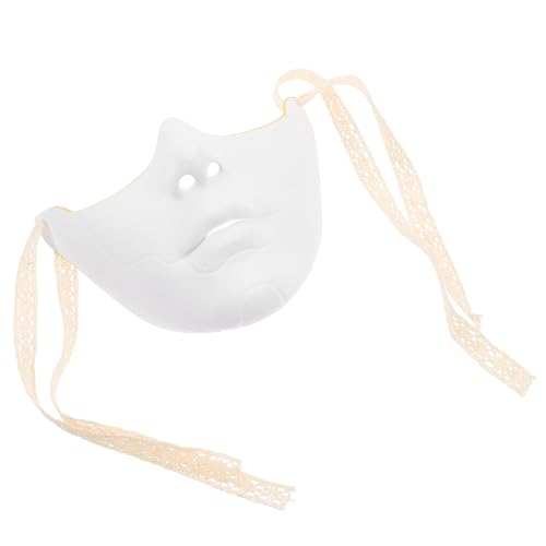 PACKOVE untere Gesichtsmaske Halloween-Maske Abschlussball Maske Performance-Halbgesichtsmaske Partyzubehör Halbmaske aus Kunststoff Maskerade halbe Gesichtsmaske Kostüm Maske Plastik Weiß von PACKOVE