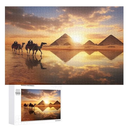 1000 Teile Puzzles Für Erwachsene, Tier Camel Puzzle, Holzpuzzle - Familienpuzzle Verringerter Druck Schwieriges Puzzle Unmögliche Puzzle Für Erwachsene 12+ Kinder （75×50cm） von PACUM