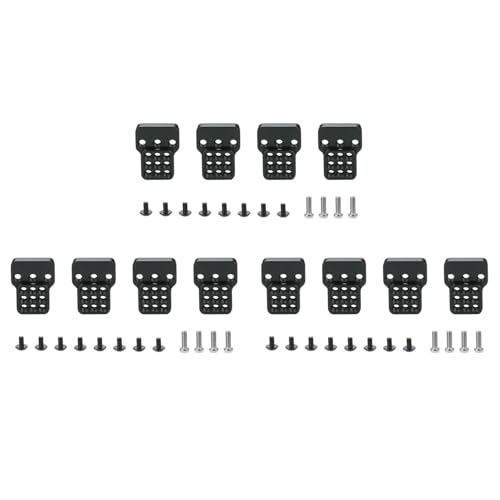 PAGJHRFJG 12x Metallverstellbarer StoßDäMpferhalterungs-VerläNgerungssitz für C14 C24 C34 C44 B14 B16 B24 B36 1/16 RC-Autoteile, Schwarz von PAGJHRFJG