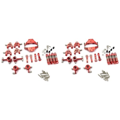 PAGJHRFJG 2Satz Metall Full Set Upgrade Teile StoßDämpfer für 1/28 K969 K979 K989 K999 P929 P939 Rc Auto, Rot von PAGJHRFJG