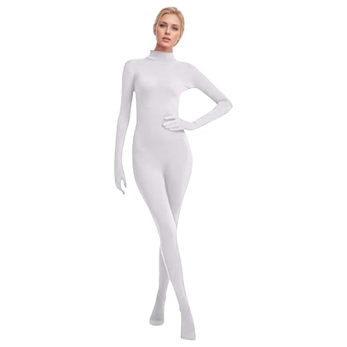 PAIDAXING 2024 Erwachsene Open Face Zentai Cosplay Jumpsuit Ganzkörperanzug Orange Tight Ganzkörperanzug Kostüm Bodysuit Kostüm für Party Halloween Weihnachten Unisex von PAIDAXING