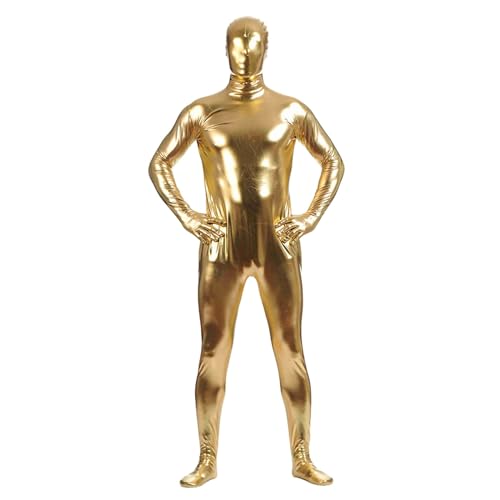 PAIDAXING Herrengrün Open Face Bodysuit Jumpsuit ， Zentai Kostüm BodySuit für Erwachsene und Jugendliche Halloween Party Cosplay von PAIDAXING