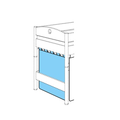 PAIDI Einzelvorhang 120cm hellblau/weiß von PAIDI