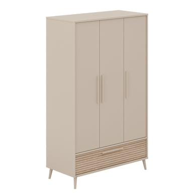 PAIDI Kleiderschrank Eefje 3 türig mit Lade cashmere beige von PAIDI