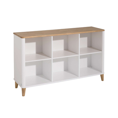 PAIDI Sideboard LOTTE & FYNN 6 offene Fächer Kreideweiß/Eiche von PAIDI