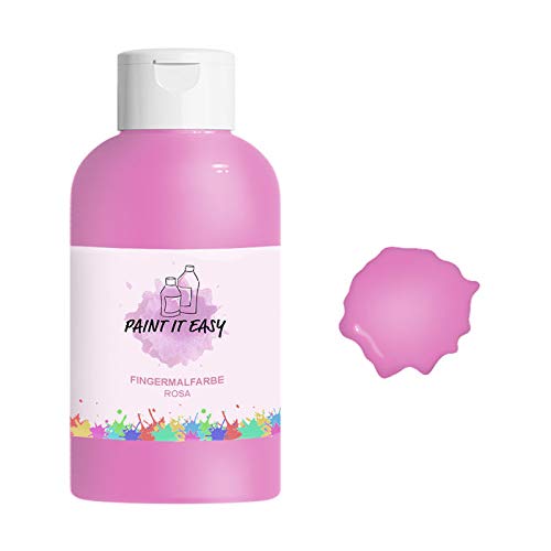 PAINT IT EASY Fingerfarbe, 750 ml Großgebinde für Kindergärten, Schulen & Freizeit, Rosa von PAINT IT EASY