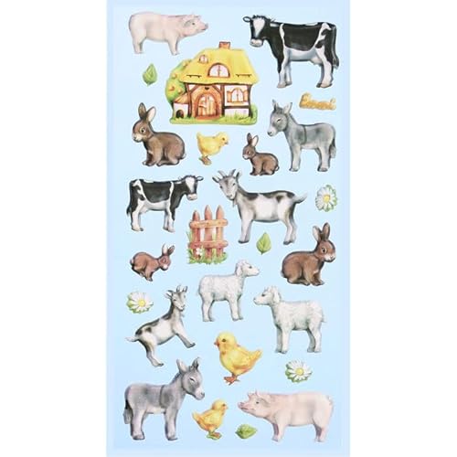 PAINT IT EASY NEU SOFTY 3-D Sticker/Aufkleber, Bauernhof Tiere, 1 Bogen von PAINT IT EASY