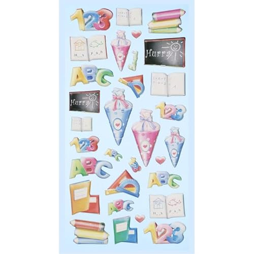 PAINT IT EASY NEU Softy 3-D Sticker/Aufkleber, Schule/Einschulung II, 1 Bogen von PAINT IT EASY