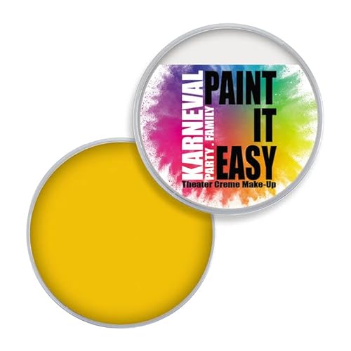 PAINT IT EASY NEU Theater Creme-Make-Up, Kinderschminke, Schminke auf Fettbasis, 25g, Gelb von PAINT IT EASY