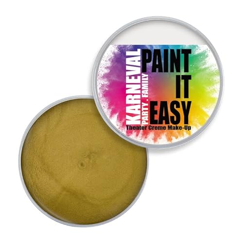 PAINT IT EASY NEU Theater Creme-Make-Up, Kinderschminke, Schminke auf Fettbasis, 25g, Gold von PAINT IT EASY