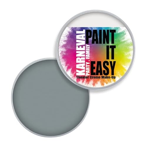 PAINT IT EASY NEU Theater Creme-Make-Up, Kinderschminke, Schminke auf Fettbasis, 25g, Grau von PAINT IT EASY