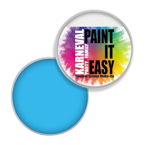 PAINT IT EASY NEU Theater Creme-Make-Up, Kinderschminke, Schminke auf Fettbasis, 25g, Hellblau von PAINT IT EASY