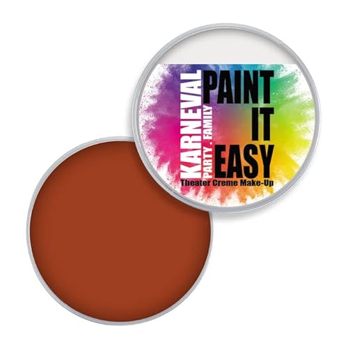 PAINT IT EASY NEU Theater Creme-Make-Up, Kinderschminke, Schminke auf Fettbasis, 25g, Rot-Braun von PAINT IT EASY