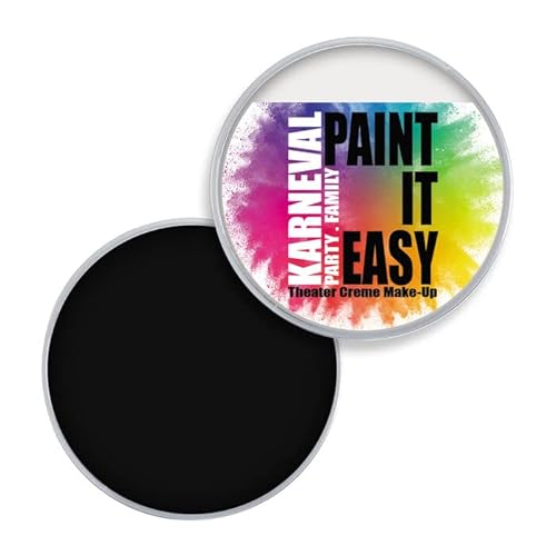 PAINT IT EASY NEU Theater Creme-Make-Up, Kinderschminke, Schminke auf Fettbasis, 25g, Schwarz von PAINT IT EASY