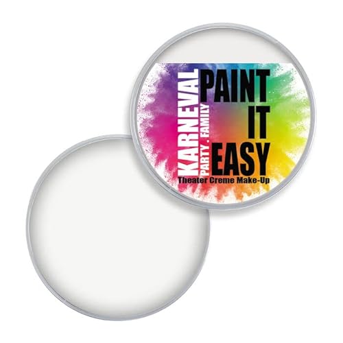 PAINT IT EASY NEU Theater Creme-Make-Up, Kinderschminke, Schminke auf Fettbasis, 25g, Weiss von PAINT IT EASY