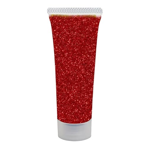 PAINT IT EASY NEU Theater-Make-Up Karnevalsschminke Glitter-Gel, Tube mit 18ml, Rot-Juwel - Top-Preis-Leistung von PAINT IT EASY