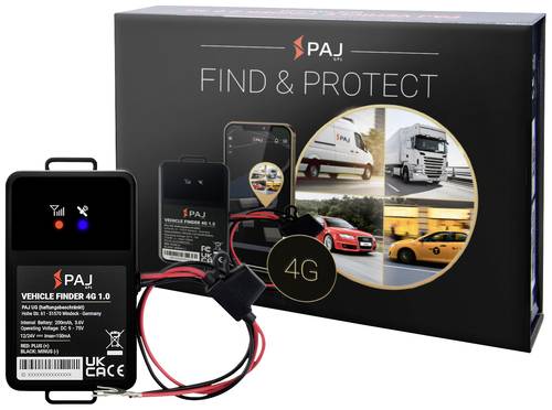 PAJ GPS VEHICLE FINDER 4G 1.0 GPS Ortungssystem Fahrzeugtracker Schwarz 1St. von PAJ GPS