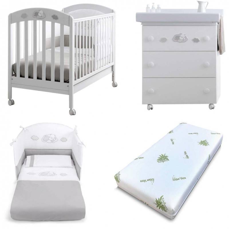 Pali Savana Set (Kinderbett + Babywanne + Bettdecke + Matratze) von PALI