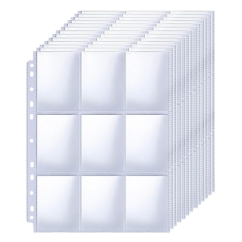 PALUDO 900 Pockets Sammelkarten Hüllen Transparent, 50 Seiten Pro 18-Pocket Pages Leere Sammelalbum Sammelmappe, Kartenfolien Kartenhüllen, Taschen Sammelkarten Folien für Vielzahl von Ringbücher von PALUDO