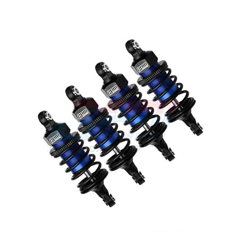 PALUMMA RC Aluminium vorne/hinten Universal Shock Kits für Traxxas 1/10 4-TEC Drift Ford Mustang RC Auto Upgrade Zubehör (blau) von PALUMMA