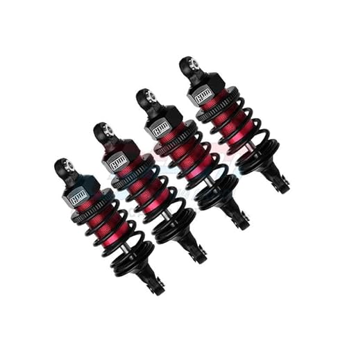 PALUMMA RC Aluminium vorne/hinten Universal Shock Kits für Traxxas 1/10 4-TEC Drift Ford Mustang RC Auto Upgrade Zubehör (rot) von PALUMMA