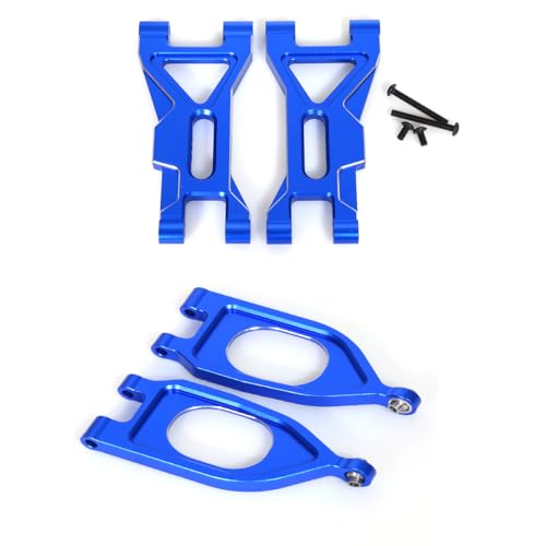 Palumma Schwinge Set für ARRMA 1/10 2WD Gorgon Monster Truck, RC Car Front Upper Swingarm/Front Lower Swingarm for ARRMA 1/10 Gorgon 4X2 2WD Gorgon Monster Truck (Blau) von PALUMMA