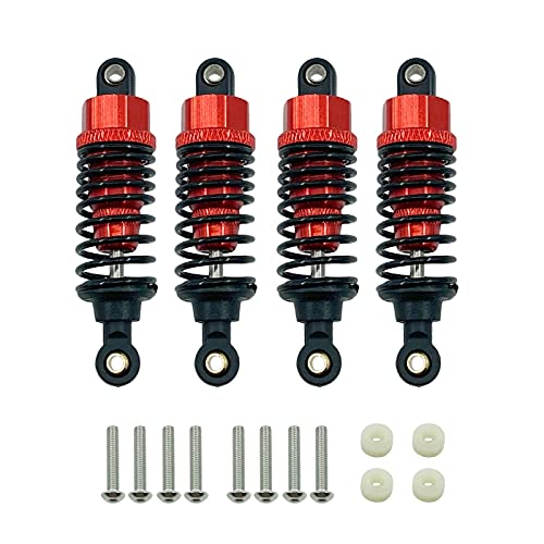 PAMENET 4 StüCk Aluminium Legierung Stoß DäMpfer DäMpfer Set FüR TT- TT01 TT-02 TT02 1/10 RC Auto Upgrade Teile,Rot von PAMENET