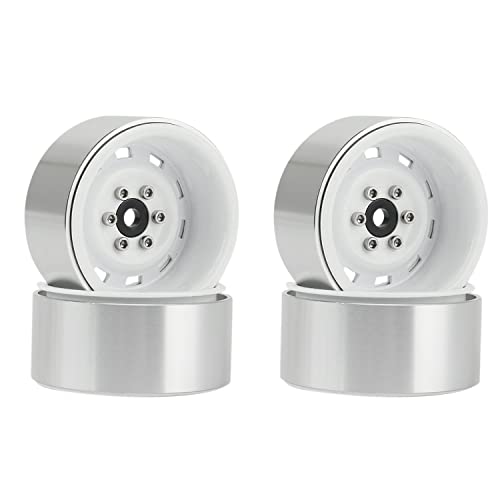 PAMENET 4 Stück 1,9 Zoll Metall Beadlock Wheel Hub Felge für 1/10 RC Crawler Car von PAMENET