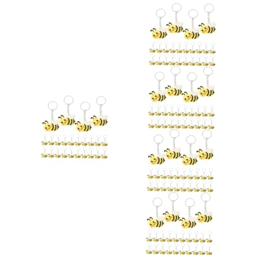 PAMINGONO 120 Stk Biene Schlüsselanhänger Bienen-schlüsselanhänger Bienen-anhänger Honigbienen-geschenktüten Cartoon-schlüsselanhänger Schlüsselanhänger-dekor Tagestasche Auto Fob Pvc von PAMINGONO