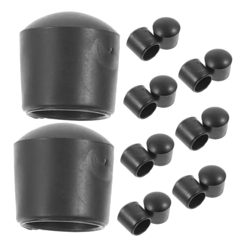 PAMINGONO 16st Fußball-tischstangenhut Endabdeckungen Für Kicker Kickerspitze Stecker Kickermaschine Stecker Kickertischzubehör Abdeckung Für Kickerstangen Sicherheitsendkappen PVC Black von PAMINGONO