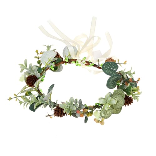 PAMINGONO 1stk Blumenkranz Blumen-haarreifen Braut Stirnband Blumenkopfschmuck Für Die Braut von PAMINGONO