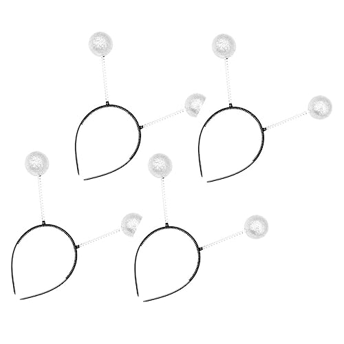 PAMINGONO 4 Stück Stirnband Kostüm-Kopfschmuck-Stütze Außerirdischer Kopfschmuck Haarband mit Kugeln haarschmuck kiddibuzz Kopfschmuck-Requisiten-Dekor einzigartige Haarrequisiten Plastik von PAMINGONO