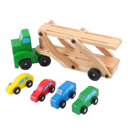 PAMINGONO Holzspielzeug Doppel Schicht Träger Loader Interaktives Lernspielzeug Für Kinder Frühe Pädagogik Zufällige Farbe von PAMINGONO