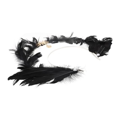 PAMINGONO Lolita Virgin Lolita Stirnband Halloween Dekoration Lolita Plume Stirnband Dekorative Plume Stirnband Lolita Plume Kopfstück Lolita Plume Kopfschmuck Weibliche Kopfschmuck Cosplay von PAMINGONO