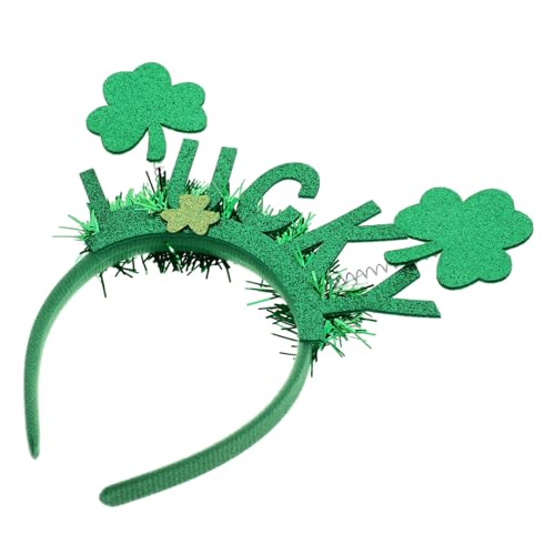 PAMINGONO Vierblättriger Kopfschmuck St Patrick'S Day Outfit Damen St Patrick'S Day Stirnband St Patrick'S Day Knoten Stirnband St Patrick'S Day Zubehör St Patrick'S Day Kostüm Grüner von PAMINGONO