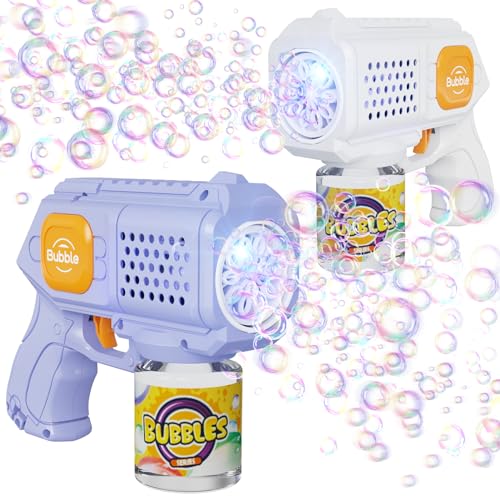 Ostergeschenk, 2 Bubble Machine Panacare, automatische Blase für Kinder, 4000 Blasen pro Minute mit LED-Nachtlicht von PANAMALAR