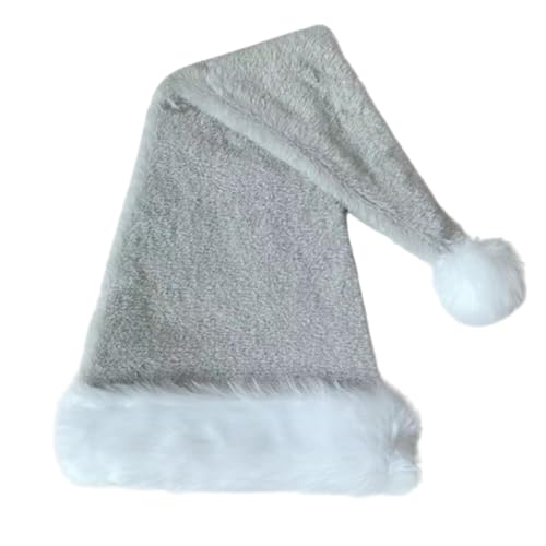PANFHGFG Blingbling Weihnachtsmütze, dicker Plüsch und weiße pelzige Krempe, für Weihnachtsfeiern, Verkleidungen, Cosplay, Weihnachtsmannmützen von PANFHGFG